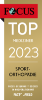 Focus Gesundheit Top Mediziner Siegel 2023 Sportorthopädie