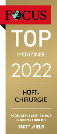 Focus Top Mediziner Siegel 2022 Hüftchirurgie