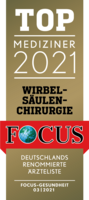 Focus Top Mediziner Siegel 2021 Wirbelsäulenchirurgie Prof. Hans Hertlein