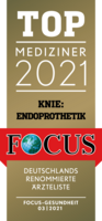 Focus Top Mediziner Siegel 2021 Knie Endoprothetik Prof. Robert Hube