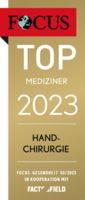 Focus Gesundheit Top Mediziner Siegel 2023 Handchirurgie